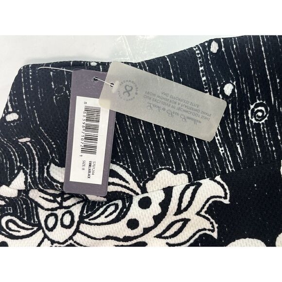 NYDJ Black White Floral Sheath Shaper Dress Sleeveless Size 8 Slimming - Picture 6 of 16